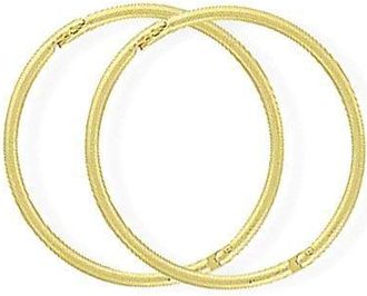 Jewelco London 9ct Gold 1mm Gauge Thick Hinged Sleeper Hoop Earrings 16mm - SENR02955