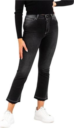 Gas Cropped Jeans - Dames - Cropped Jeans - Grijs - W24 - Katoen - Jeans