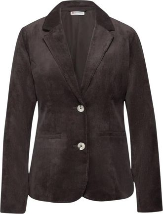 Street One Jassen, Dames, Bruin, S, Polyester, Corduroy Blazer