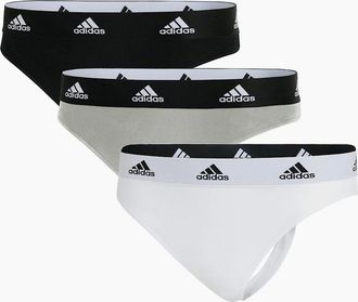 adidas Womens 3 Pack Thong - White - Size: 18 2xl