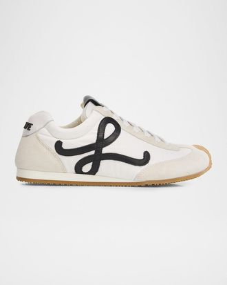 Loewe Ballet Runner 2.0 Nylon and Calfskin Low-Top Sneakers