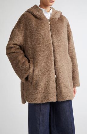 Max Mara Spacefe Reversible Down Coat in Brown at Nordstrom, Size 2