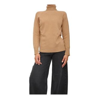 Twinset Kameel Trui Wol Kasjmier Mix - Dames - Coltruien - Bruin - S - Wol - Truien & Vesten