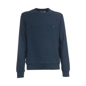 Jacob Cohen Sweatshirts, male, Blue, S, Cotton Crewneck Sweatshirt with Logo