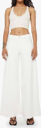 Mother Lil Mid-Rise Headliner Sneak Jean In Cream Puffs