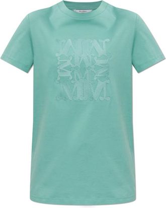 Max Mara Giovane T-Shirt - Dames - T-shirts - Groen - XS - Katoen - Tops
