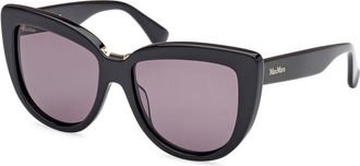 Max Mara MM0076 01A Womens Sunglasses Black Size 55