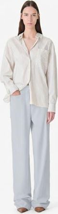 Iro Aluri Wide Leg Trouser in Steel at Nordstrom, Size 40 Eu