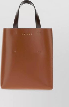 Marni leather museo tote bag dual tone handles
