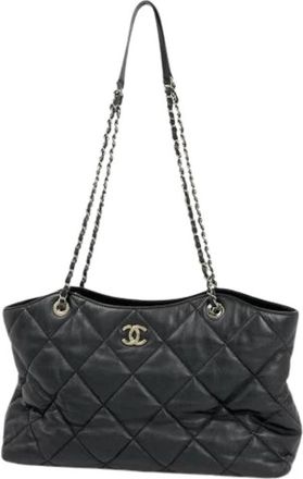 Chanel Pre-owned Matelasse Tote Bag - Dames - Vintage Schoudertas - Zwart - ONE Size - Vintage