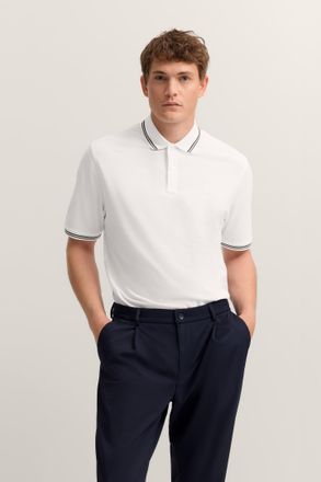 Bugatti Poloshirt BUGATTI Modern Fit, Herren, Gr. XXL, weiss (10, wei&szlig;), 100% Baumwolle, unifarben, normal, ohne Ausschnitt, Rippb&uuml;ndchen, Shirts Poloshirt, B