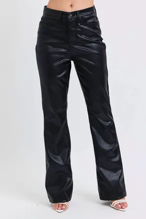Judy Blue Faux Leather Pants In Back In Black