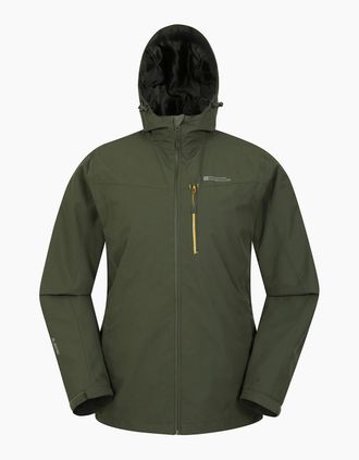 Mountain Warehouse Mens Mountain Warehouse Mens Brisk Extreme Waterproof Jacket - Green - Size: Regular/36