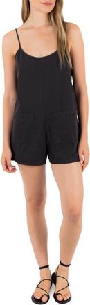 Hurley Wavy Days Romper in Off Black at Nordstrom, Size X-Small