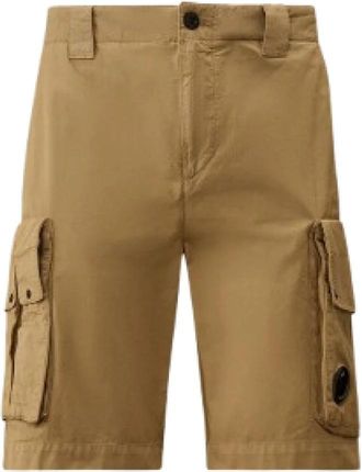 C.P. Company Cargo shorts in katoenen gabardine - Heren - Korte Broeken - Beige - S - Katoen - Korte Broeken