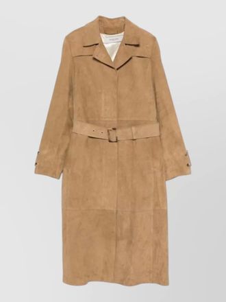Golden Goose suede trench coat long belted waist
