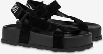 Moschino Sandali in suede - Nero