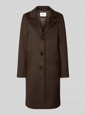 s.Oliver Red Label Regular Fit Mantel mit Woll-Anteil in Dunkelbraun, Gr&ouml;&szlig;e 32
