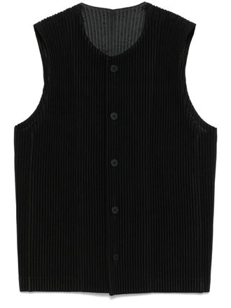 Homme Plissé Issey Miyake Tailored Pleats 1 vest - men - Polyester - 4 - Black