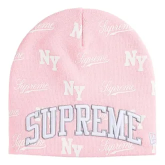 SUPREME x New Era SS26 Monogram Beanie Pink SUP-SS26-1038-PNK