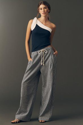 4Our Dreamers Drawstring Gingham Pants