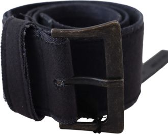 Ermanno Scervino Vrouwen Zwart Leer Brede Gesp Taille Luxe Gordel