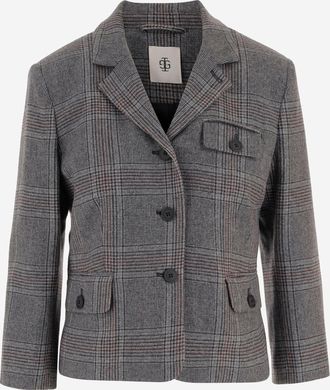 The Garment Het kledingjasje in wollen mengsel met controlepatroon