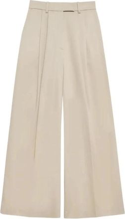 Anine Bing Lou Trouser - Dames - Wijde Broeken - Beige - L - Broeken