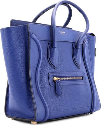 Celine Luggage Bag Grainy Leather Micro tote bag - Blauw