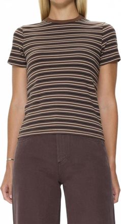 Pistola Denim Alba Tee In Bruna Black Stripe