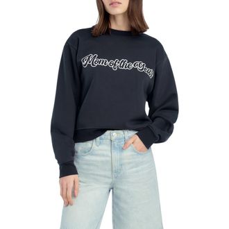 Favorite Daughter The Varsity Mom of the Year French Terry Graphic Sweatshirt in Navy at Nordstrom, Size X-Small