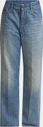 Valentino Garavani Mid-Rise Wide-Leg Denim Jeans
