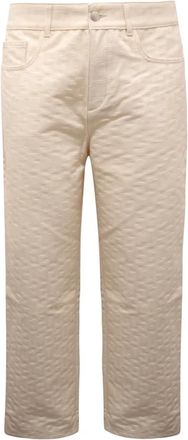 GCDS Denim Broek Made in Italy - Heren - Regular Fit Jeans - Wit - M - Denim - Jeans
