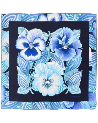 Ferragamo Ferragamo Brezza Print Silk Scarf