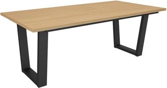 Skraut Home Mesa comedor efecto madera roble claro 194x90x74cm