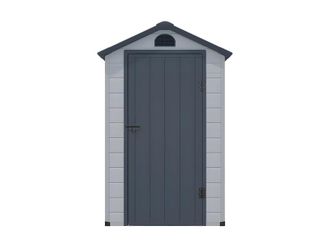 VENTE-UNIQUE.COM Cobertizo de jard&iacute;n resina gris claro, gris antracita