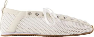 Ganni Sporty Ballerina - Dames - Ballerinas - Beige - 40 EU - Polyester - Schoenen