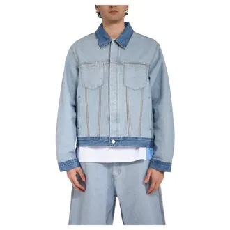 Arte Denim Jackets, male, Blue, Size: XL Denim Inside/Out Jacket