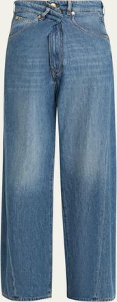 Darkpark Ines Fold-Over Wide-Leg Jeans