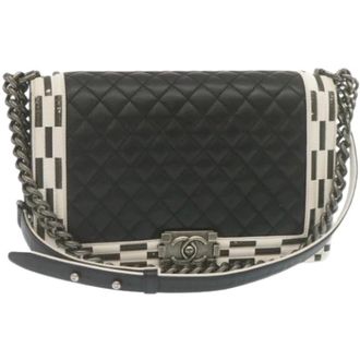 Chanel Pre-owned Vintage Schoudertas - Dames - Pre-owned - Zwart - Maat: ONE Size Leer