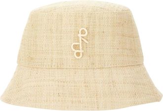 Ruslan Baginskiy Cappello a secchiello in paglia con monogramma - - Accessories - Donna - Beige - ONE SIZE