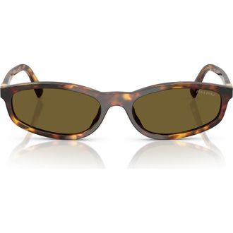 Miu Miu 54mm Irregular Sunglasses in Honey Havana/dark Brown at Nordstrom