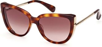 Max Mara MM0095 LIZ1 52F Womens Sunglasses Tortoiseshell Size 56