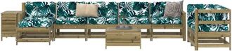 vidaXL Juego De Sof&aacute;s De Jard&iacute;n 10 Pzas Madera De Pino Impregnada Vidaxl