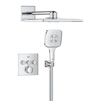 GROHE Smartcontrol Regendoucheset inbouw - hoofddouche vierkant - handdouche vierkant - chroom