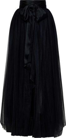 Room76 Long Black Tulle Wide Skirt