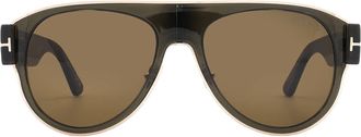 Tom Ford Lyle Brown Pilot Unisex Sunglasses FT1074 51J 58