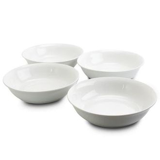 Gibson Home Wide 8.75 in. Stoneware Dinner and Serving Bowls, Set of 4 in White at Nordstrom