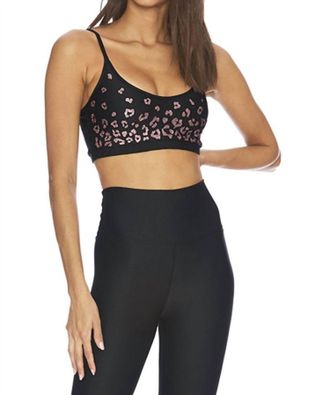 Beach Riot Leopard Liz Top In Black