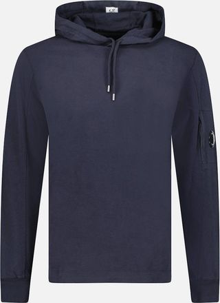 C.P. Company Mens CP Company Hooded Lens Light Fleece Sweatshirt Midnight Blue - Navy - Size: 42